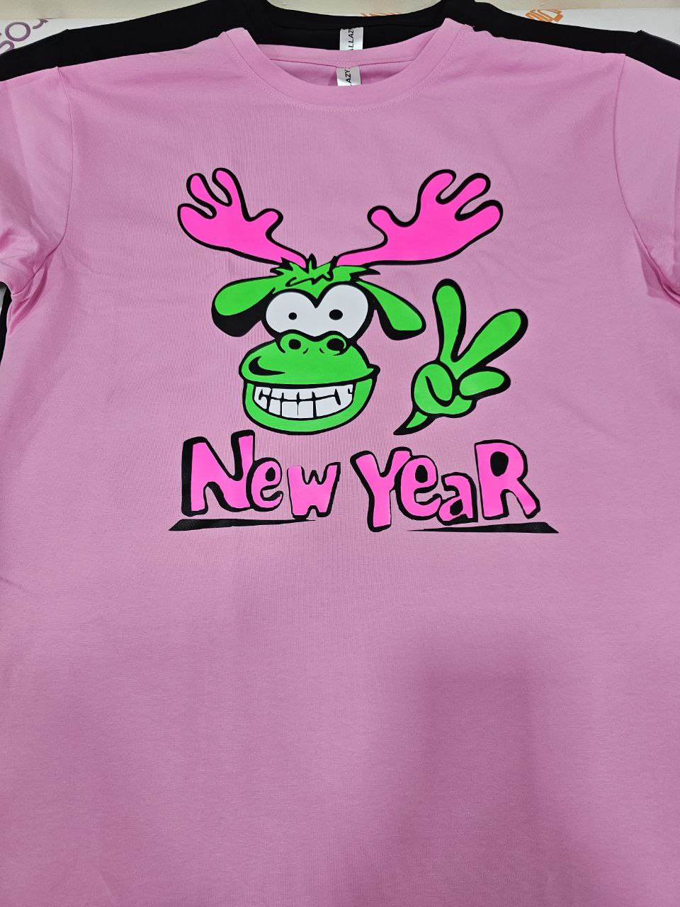 Чоловіча футболка з новорічним оленем реальне фото